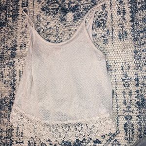 Adorable Lace White Tank